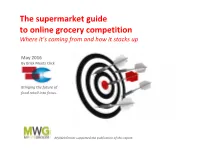 The Supermarket Guide to Online Grocery Competition Where It’S Coming from and How It Stacks Up