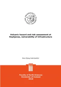 Volcanic Hazard and Risk Assessment at Reykjanes, Vulnerability of Infrastructure