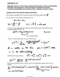 Lecture 13 Page 1 Note That Polarizability of Classical Conductive Sphere of Radius a Is