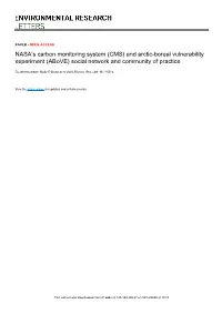 NASA's Carbon Monitoring System