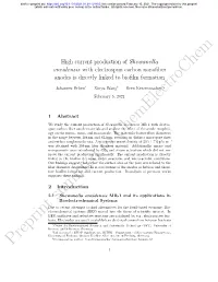 High Current Production of Shewanella Oneidensis with Electrospun Carbon Nanoﬁber Anodes Is Directly Linked to Bioﬁlm Formation