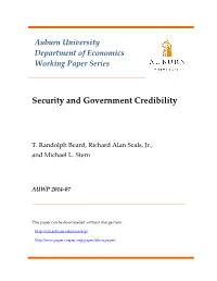 Security and Government Credibility