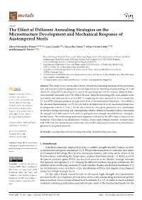 The Effect of Different Annealing Strategies on the Microstructure Development and Mechanical Response of Austempered Steels