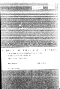 Thheoretical and Experimental, Studies Ok the Magnetic Fields of a Rotamak Discharge