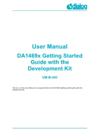 Da1469x Getting Started Guide with the Development Kit