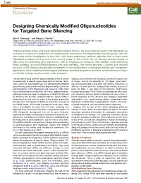Designing Chemically Modified Oligonucleotides for Targeted Gene