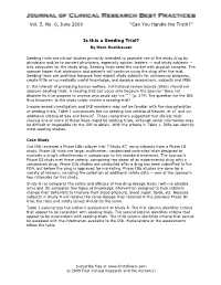 Is This a Seeding Trial? by Mark Hochhauser