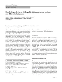 Muscle Biopsy Features of Idiopathic Inflammatory Myopathies And