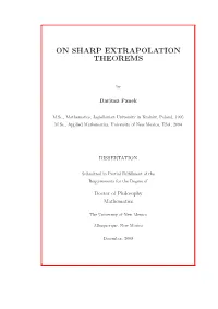 On Sharp Extrapolation Theorems