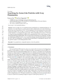 Searching for Axion-Like Particles with X-Ray Polarimeters