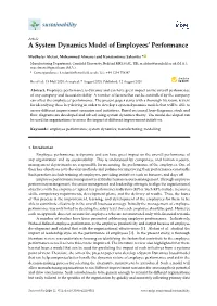 A System Dynamics Model of Employees' Performance