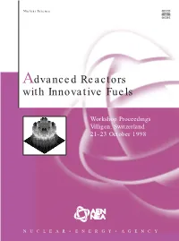 Advanced Reactors with Innovative Fuels