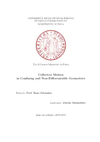 Collective Motion in Confining and Non-Differentiable Geometries