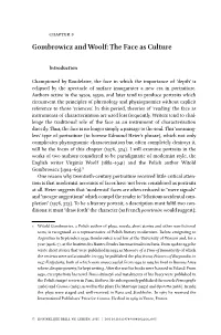 Gombrowicz and Woolf: the Face As Culture