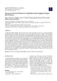 Measurement System Evaluation for Upwind/Downwind Sampling of Fugitive Dust Emissions