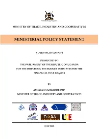 Ministerial Policy Statement