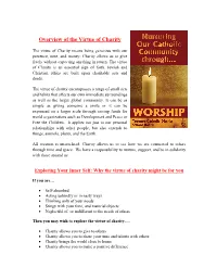 Overview of the Virtue of Charity