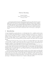 Pattern Matching