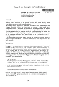 Study of UV Curing in the Wood Industry