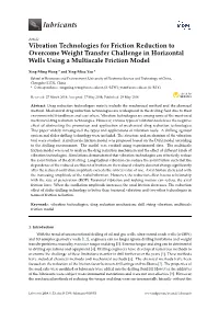 Vibration Technologies for Friction Reduction to Overcome Weight Transfer Challenge in Horizontal Wells Using a Multiscale Friction Model