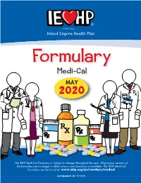 Medi-Cal Formulary May 2020