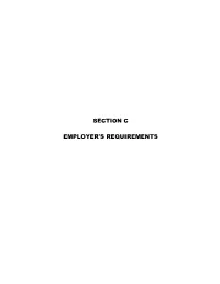 Section C Employer's Requirements