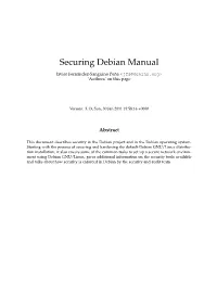 Securing Debian Manual