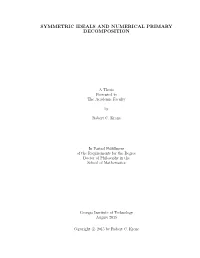 Symmetric Ideals and Numerical Primary Decomposition