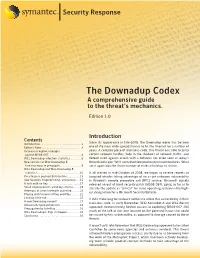 The Downadup Codex a Comprehensive Guide to the Threat’S Mechanics