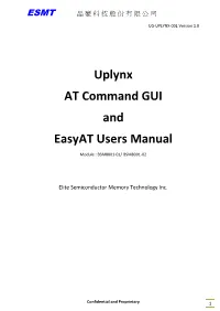 Uplynx at Command GUI and Easyat Users Manual
