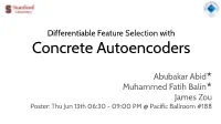 Concrete Autoencoders