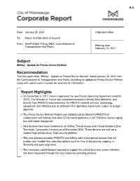 Miway - Update on Presto Device Refresh