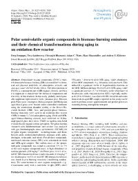 Polar Semivolatile Organic Compounds in Biomass-Burning Emissions and Their Chemical Transformations During Aging in an Oxidation ﬂow Reactor