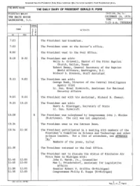 President's Daily Diary Collection (Box 85) at the Gerald R