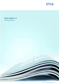INCA-VLINK V1.3 Getting Started Guide