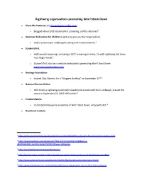 Right Wing Groups Promoting
