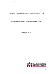 Spatial Distribution of Development Topic Paper