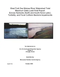 West Fork Des Moines River Watershed Total Maximum Daily