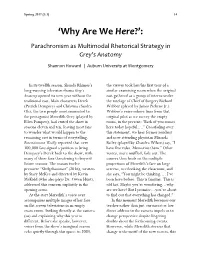 'Why Are We Here?'