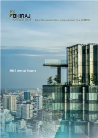 2019 Annual Report “We Construct Not Just a Building, We Are Constructing Quality of Working-Life”