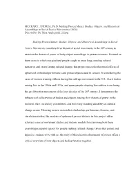 Bodies, Objects, and Rhetorical Assemblage in Social Justice Movements (2020) Directed by Dr