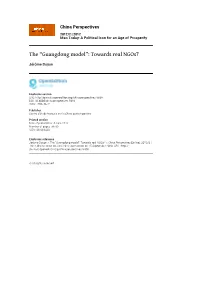 Guangdong Model”: Towards Real Ngos?