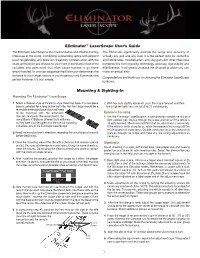 Mounting & Sighting-In Eliminator™ Laserscope User's