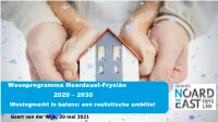 Presentatie Woonprogramma NF