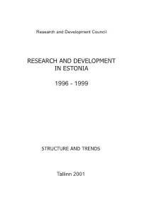 R&D in Estonia 1996-1999 Fin Printreal.Indd