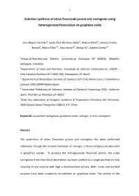 Selective Synthesis of Citrus Flavonoids Prunin and Naringenin Using Heterogeneized Biocatalyst on Graphene Oxide