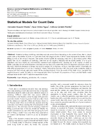 Statistical Models for Count Data