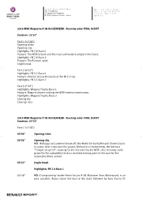 2010 WSR Magazine # 08 HOCKENHEIM - Running Order FINAL SCRIPT
