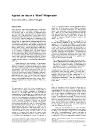 Against the Idea of a “Third” Wittgenstein