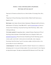 Ahamkara: a Study on the Indian Model of Self and Identity